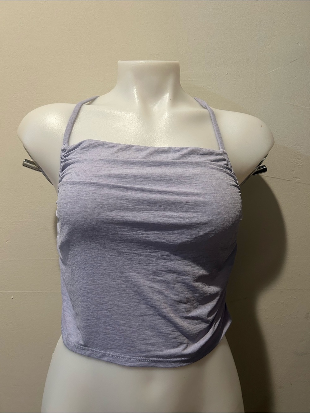 Free People Light Lavender Halter Crop Top